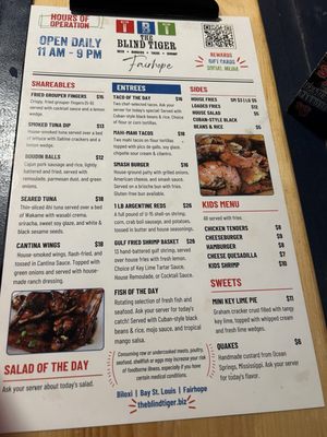 Menu photo 3 The Blind Tiger Fairhope, AL