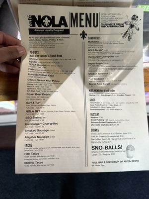 Menu photo 2 Cafe Nola Gulf Breeze, FL