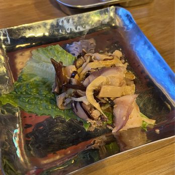 Jagalchi - Sliced octopus (part of live halibut course) - Korean Near Me - Gardena, California Jagalchi - Sliced octopus (part of live halibut course) - Korean Near Me - Gardena, California