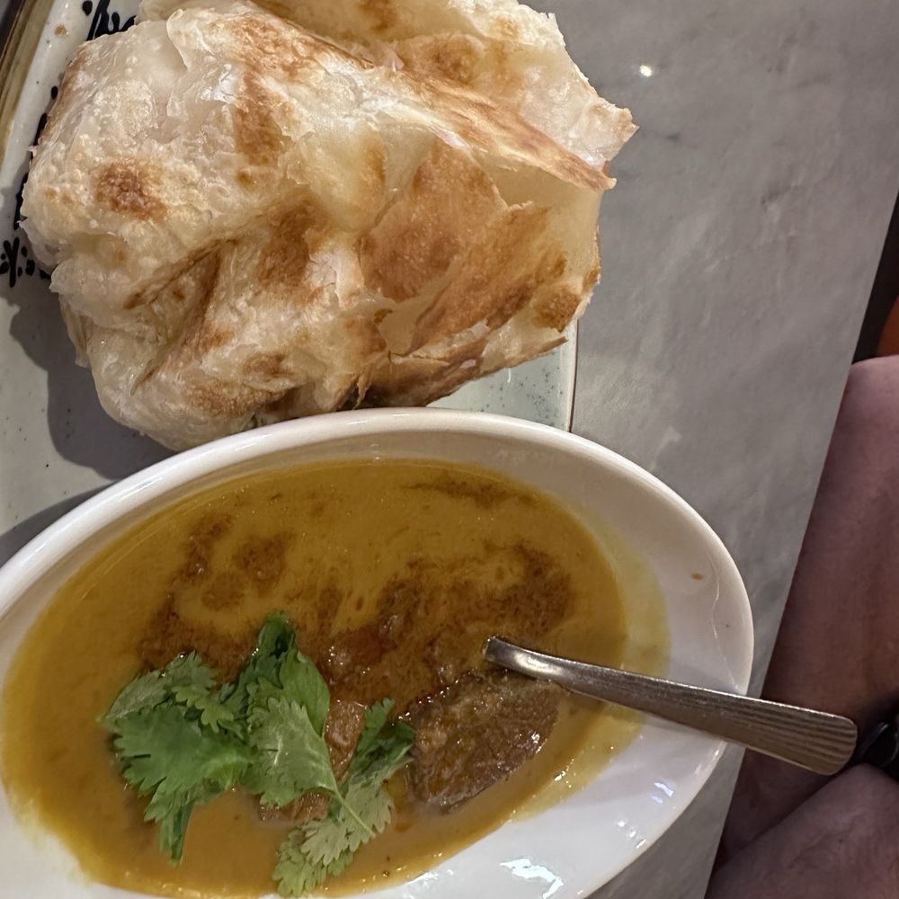Beef curry with roti Beef curry with roti
