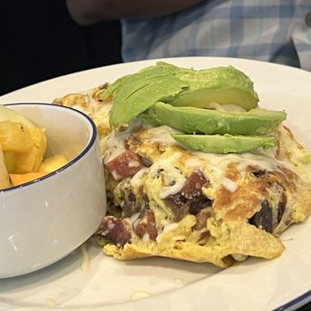 Cattle Ranch Cafe - Meat-lover omelette with a side of fruit. - Breakfast & Brunch Near Me - Chino, California