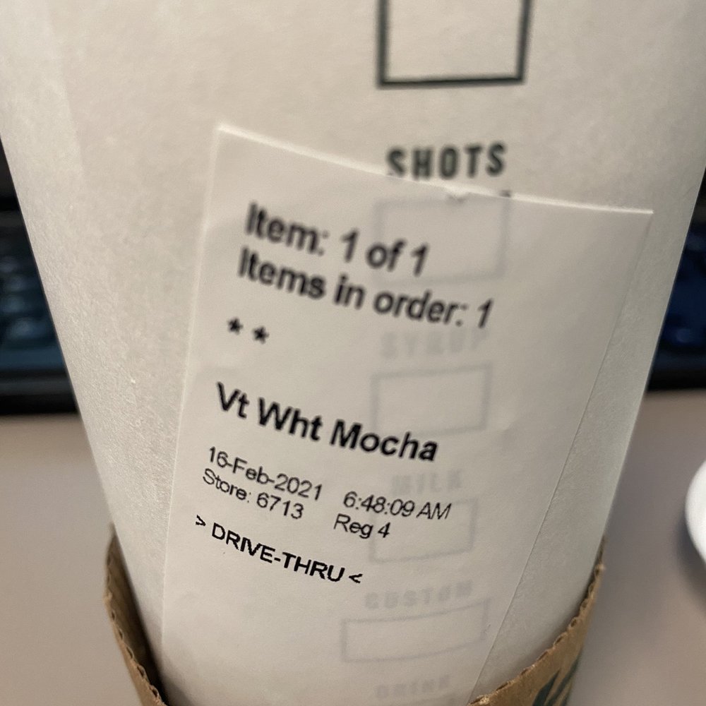 Starbucks - White Chocolate Mocha - Coffee & Tea Near Me - El Monte, California