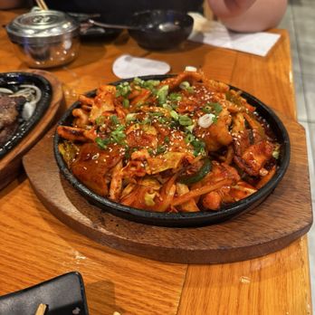 Brother's BBQ - Spicy Stir Fried Squid & Pork Belly / 오징어 삼겹 볶음 - Korean Near Me - San Leandro, California