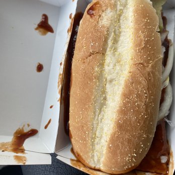 McDonald's - The sucky McRib. So much sauce I could have dipped 10 mc nuggets and then went on to eat the sandwich. - Fast Food Near Me - Monroe Township, New Jersey