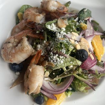 The Waterfront Grill - Citrus spinach salad with Old Bay Grilled shrimp - American Near Me - National City, California The Waterfront Grill - Citrus spinach salad with Old Bay Grilled shrimp - American Near Me - National City, California