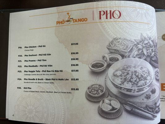 Menu photo 7 Pho Tango Auburn, WA