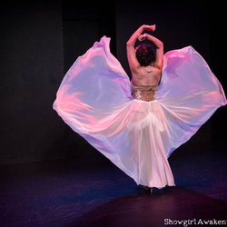 Showgirl Awakening - Zelda Moon mid skirt play in Burlesque from the Inside Out cabaret