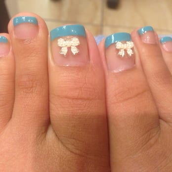 Golden Nails - Something new something blue for my baby boy on the way. Thank you Anthony, I love it :) - Nail Salons Near Me - Honolulu, Hawaii
