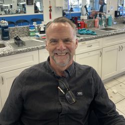 Silver Clipper Barber Shop - David after his haircut.