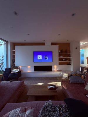 Professional TV Mounting. - Professional TV mounting for standard LED TVs, Samsung Frame TVs, and similar slim or flush-mount models. Installations are customized for different TV sizes, wall types, mounts, and room layouts. In-wall cable concealment is available as an additional service for a clean, wire-free look. Full-motion, tilt, and fixed mounts are available, with careful positioning, leveling, and secure installation. Professional TV Mounting. - Professional TV mounting for standard LED TVs, Samsung Frame TVs, and similar slim or flush-mount models. Installations are customized for different TV sizes, wall types, mounts, and room layouts. In-wall cable concealment is available as an additional service for a clean, wire-free look. Full-motion, tilt, and fixed mounts are available, with careful positioning, leveling, and secure installation.