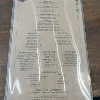 The Waterfront Bar - Drink menu - Cocktail Bars Near Me - Copperhill, Tennessee The Waterfront Bar - Drink menu - Cocktail Bars Near Me - Copperhill, Tennessee