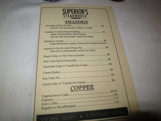 Menu photo 8 Superior's Steakhouse Shreveport, LA Menu photo 8 Superior's Steakhouse Shreveport, LA