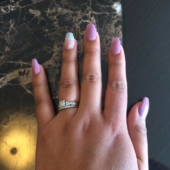 Lavie Nails & Spa - amazing nails done by trey purple and sparkle on the ring finger!! - Nail Salons Near Me - Aurora, Colorado