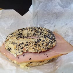 The Bagel Boys - Swiss Pig on an Everything bagel
