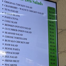 Miami Market - Deli salad menu