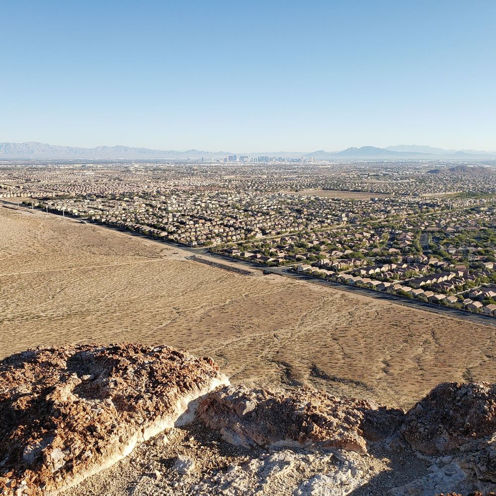 James Brown Trail - At the top. The view. Look how small Exploration Peak is - Hiking Near Me - Las Vegas, Nevada James Brown Trail - At the top. The view. Look how small Exploration Peak is - Hiking Near Me - Las Vegas, Nevada