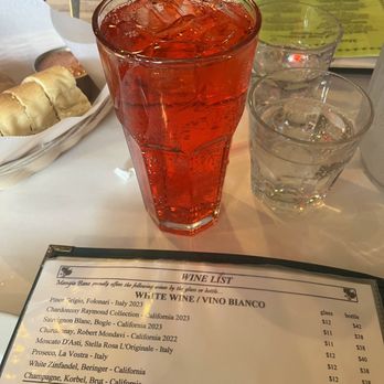 Mangia Bene Restaurant - Raspberry Torani Italian soda - Italian Near Me - Martinez, California