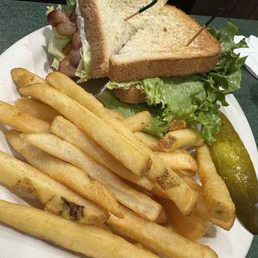 Double Decker BLT with seasoned fries