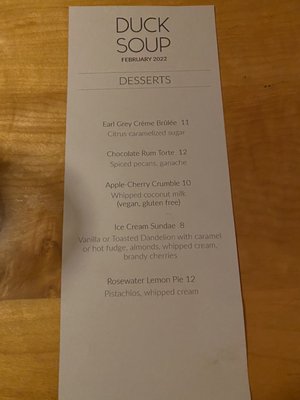 Menu photo 7 Duck Soup Friday Harbor, WA