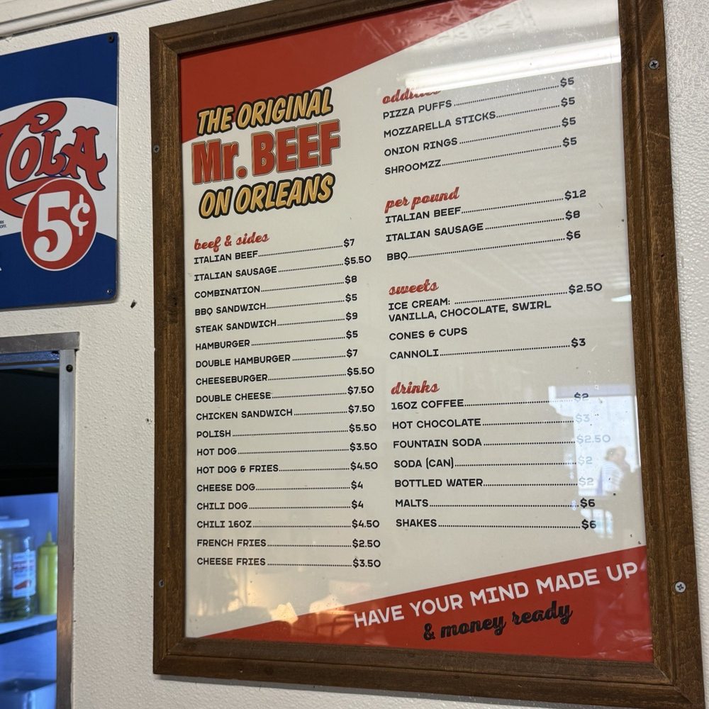 Mr. Beef - Menu - Fast Food Near Me - Chicago, Illinois