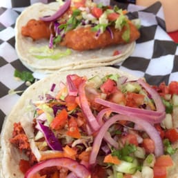 Marlin and camarones tacos
