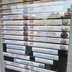 The Ice Cream Shop - Ice cream flavours as of August 2025