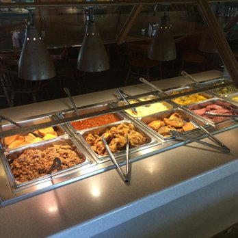 General McArthur's Restaurant - The meat section - Pork BBQ, Fried Chicken, Fried Whiting, Ham, Spaghetti, Corn Bread - Barbeque Near Me - Laurinburg, North Carolina