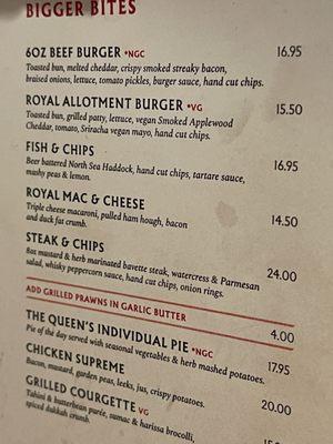 Menu photo 5 Queens Arms Edinburgh, EDH
