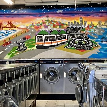 Launderland - Mural of San Fran, and well-maintained machines! - Laundry Services Near Me - San Francisco, California Launderland - Mural of San Fran, and well-maintained machines! - Laundry Services Near Me - San Francisco, California