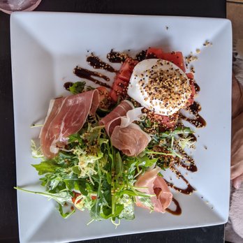 Solano Junction - Burrata (cheese), melon prosciutto salad - Breakfast & Brunch Near Me - Albany, California Solano Junction - Burrata (cheese), melon prosciutto salad - Breakfast & Brunch Near Me - Albany, California