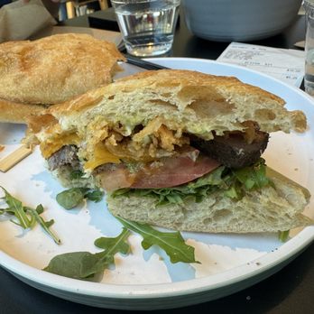 Olive Grove Cafe - Steak sandwich- it was cold- unsure if it was supposed to be - Coffee & Tea Near Me - Irvine, California