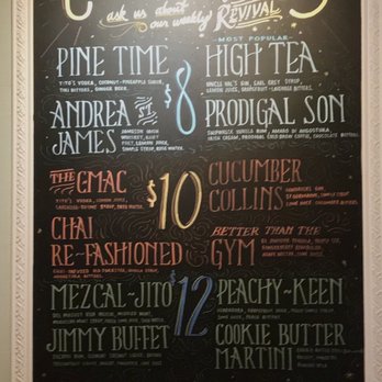 Revival - Menu board - Cocktail Bars Near Me - Lakeland, Florida Revival - Menu board - Cocktail Bars Near Me - Lakeland, Florida