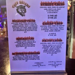 Taco Bellus - Menu as of 1/6/24