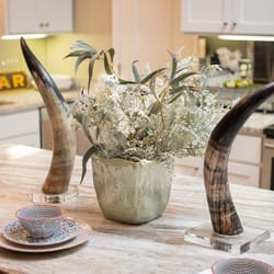 Paul Michael Company - Paul Michael Exclusive steer horn finials are handcrafted in our Dermott, AR woodshop. These add natural flare & texture to any space!