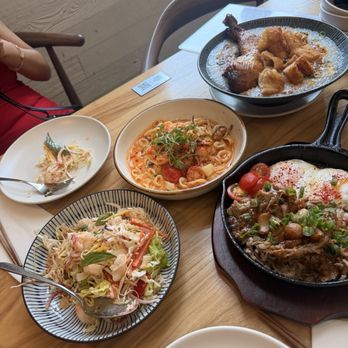 NEP Cafe - Irvine - Limited lunch dishes. Shrimp salad , seafood pasta ( spicy one test very good ) chicken congee. Etc - Breakfast & Brunch Near Me - Irvine, California