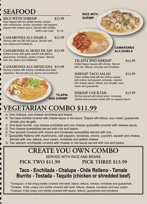 Menu photo 4 Los Tapatios Mexican Restaurant Choctaw, OK