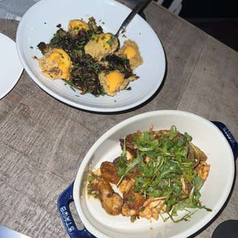 Field & Tides - Brussels sprouts (to die for), Pulpo/chorizo/potato mix - Southern Near Me - Houston, Texas Field & Tides - Brussels sprouts (to die for), Pulpo/chorizo/potato mix - Southern Near Me - Houston, Texas