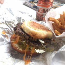 Burger Royale - El Grande burger + fries + A&W root beer
