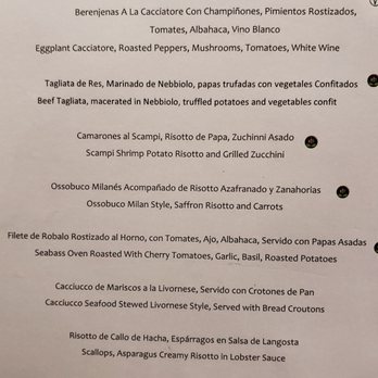 Portofino - El Menu - Italian Near Me - Cancún, ROO
