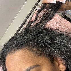 Dominican Majestic Beauty Salon - My hair after i got my hair done here, it won't curl up at all and it looks dead and horrific.
