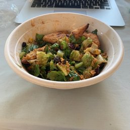 Chipotle cowboy.... the bowl is HALF filled. Chipotle cowboy.... the bowl is HALF filled.