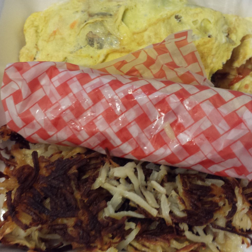 101 Cafe - Dry omlete, burnt hash, ink leeched on omlete & on tortillas. Food tasted like grill surface cleaner! I WANT MY 20 DOLLARS BACK! - American Near Me - Oceanside, California 101 Cafe - Dry omlete, burnt hash, ink leeched on omlete & on tortillas. Food tasted like grill surface cleaner! I WANT MY 20 DOLLARS BACK! - American Near Me - Oceanside, California