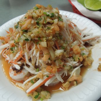 Jesse's Camarones Restaurant - Mixed seafood tostada - Seafood Near Me - Los Angeles, California Jesse's Camarones Restaurant - Mixed seafood tostada - Seafood Near Me - Los Angeles, California