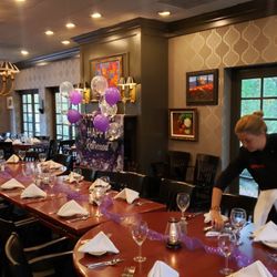 Capital City Chop House - Helen, lead wait staff, giving all her attention to the smallest details before guest arrived.