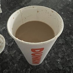 Dunkin' - Ordered a large hot latte, and this is what I get??? Really??