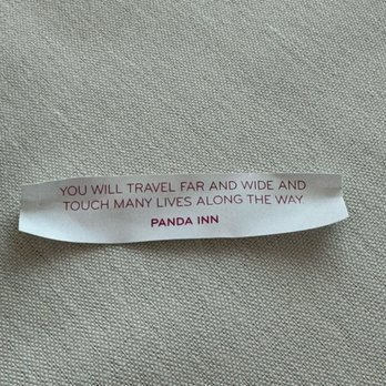 Panda Inn - My fortune reading - Chinese Near Me - Glendale, California