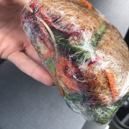 Hummus sandwich to go