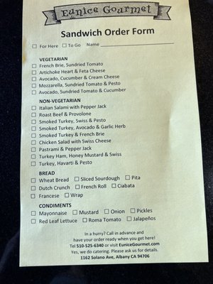 Menu photo 2 Eunice Gourmet Cafe Albany, CA