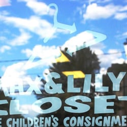 Max and Lily's Closet - Their Logo, with a nice reflection of how nice the day is