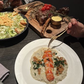 Gordon Ramsay Hell's Kitchen - Lobster risotto, caesar salad, & dry aged tomahawk steak - Steakhouses Near Me - Stateline, Nevada